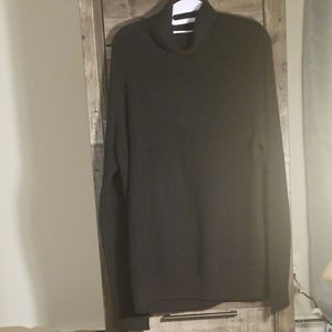 H&M Mens Black cotton ribbed turtle neck sweater